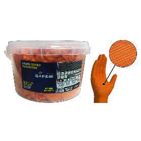 GUANTE SIFER NITRILO 8M DIAMAN-NARANJA-DUNE CUBO 150U T-M