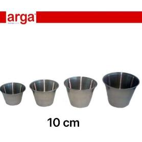 10 CMS FLANERO ACERO INOXIDABLE CONICO CON BORDE ARGA