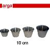 10 CMS FLANERO ACERO INOXIDABLE CONICO CON BORDE ARGA