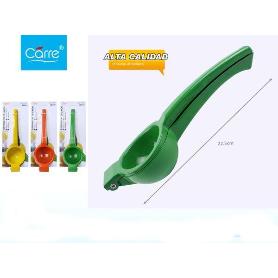 CARRE EXPRIMIDOR DE  LIMONES ALUMINIO CON MANGO 22,5 CMS COLORES SURTIDOS