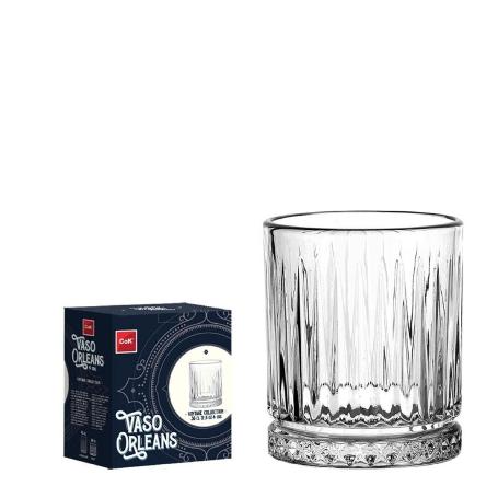 36 CLS VASO ORLEANS WHISKY BAJO DOF TALLADO - CAJA 4 UNIDADES