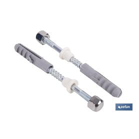 SET 2 PCS PARA SANITARIO WC 5 X 80 ZINCADO