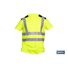 CAMISETA DE ALTA VISIBILIDAD MODELO ATLAS AMARILLA Y NEGRA TALLA L