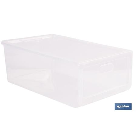 ZAPATERO APILABLE TRANSPARENTE 35,5 X 24,5 X 13,5 CM