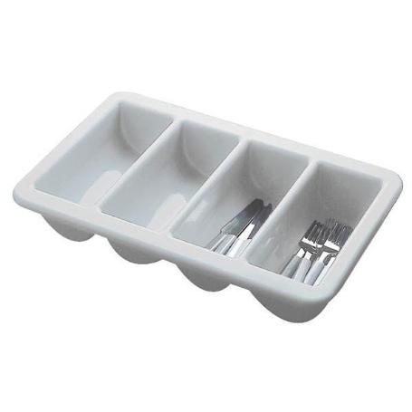 CONTENEDOR CUBERTERO 4 COMPARTIMENTOS DISPENSADOR DE CUBIERTOS GASTRONORM GN 1/1 COLOR GRIS APS