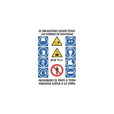 CARTEL COMBINADO NORMA SEG. 0244 1×0,70 CV TOOL