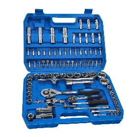 JUEGO LLAVES VASO Y PUNTAS CRV 94 PIEZAS 1/2 - 1/4