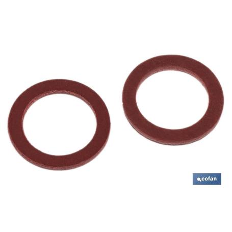 ARANDELA DE FIBRA ROJA M-14 X 20 X 1,5   CAJA 100 UNID.