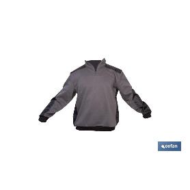 SUDADERA RANGER CUELLO CREMALLERA 280GMS AZUL-NEGRO T-L