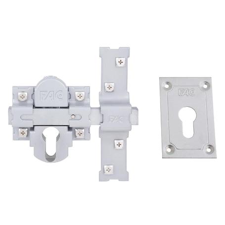CERROJO FAC 311-L/ 80 PLATA SIN CILINDRO