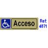 PLACA ADH.ACCE.MINUSVALIDOS PVC 53X165MM 4871 BL FINSTOCK