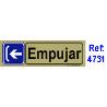 PLACA ADH.EMPUJAR HORIZONTAL PVC 53X165MM 4731 BL FINSTOCK