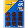 BRIPLAS FIELTRO ADHESIVO 9 U CUADRADO 24X24 MM MARRON 105M