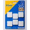 BRIPLAS FIELTRO ADHESIVO 6 U CUADRADO 31X31 MM BLANCO 106B