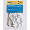 BRIPLAS ANILLAS PARA CORTINA BAÑO TIPO MOSQUETON 10 U BLANCO 607