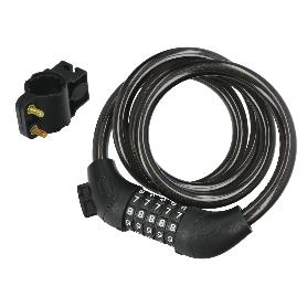 CABLE BICICLETA ESPIRAL CON COMBINACIÓN. 12 MM. X 120 CM.