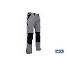 PANTALÓN TRABAJO PLUTÓN ELASTANO GRIS-NEGRO T-46