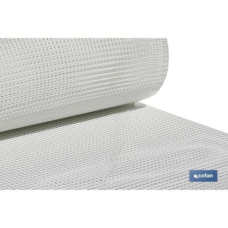 MALLA PLAST. CUADRADA JARDIN 10MM BLANCO 1X25M