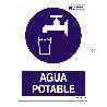 CARTEL AGUA POTABLE 30X21CM.