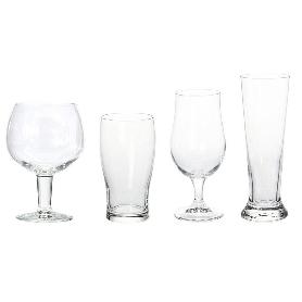 VASOS + COPAS CERVEZA VIDRIO 4 PIEZAS