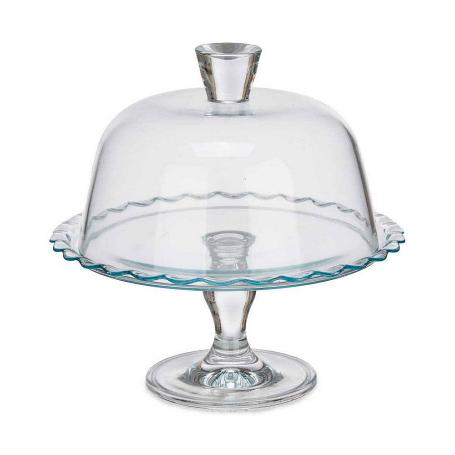 TARTERA VIDRIO PIE Y TAPA 26 CM 52111