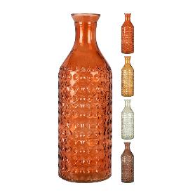 BOTELLA RELIEVE VIDRIO SURTIDA 30 CM