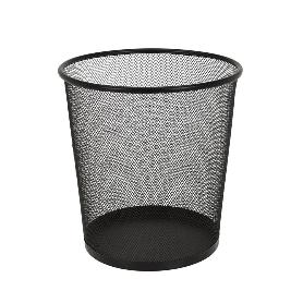 PAPELERA METAL NEGRA 26,5X28 CM