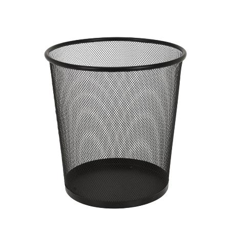 PAPELERA METAL NEGRA 26,5X28 CM