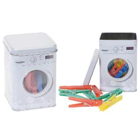 PINZAS PLASTICO CAJA METALICA LAVADORA