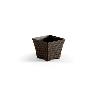 MACETA RATTAN CUADRADA 15 CM WENGUE