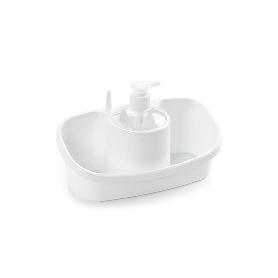 ESTROPAJERO CON DOSIFICADOR BLANCO