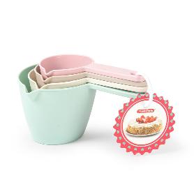 CAZOS MEDIDORES PASTEL SURTIDOS 4 PIEZAS