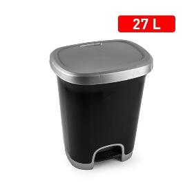 CUBO PEDAL 27 LITROS NEGRO/GRIS