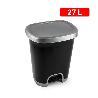 CUBO PEDAL 27 LITROS NEGRO/GRIS