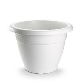 MACETA REDONDA 14,5X14,5X10,5 CM BLANCA 1132501