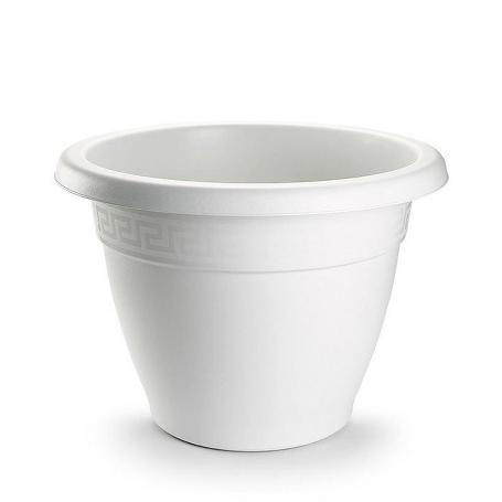 MACETA REDONDA 14,5X14,5X10,5 CM BLANCA 1132501
