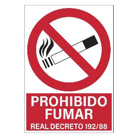 CARTEL 29,7X21 CM PROHIBIDO FUMAR 3008