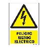 CARTEL ADHESIVO 7,5X5,,5 CM PELIGRO RIESGO ELECTRICO