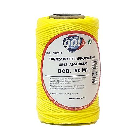 CUERDA LINEA TRENZADA AMARILLA 50MT