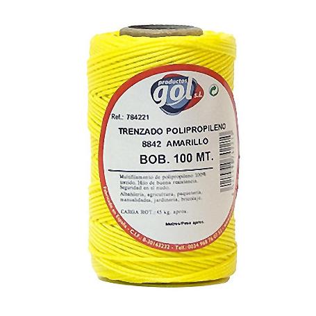 CUERDA LINEA TRENZADA AMARILLA 100MT
