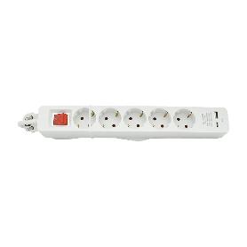 BASE MULTIPLE 5T CON USB+A+C 3680W BLANCO