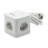 BASE CUBO 3T SCHUKO 3680W+USB+A1/A2/C