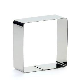 MOLDE EMPLATADOR INOX. CUADRADO 12X4 CM 2194