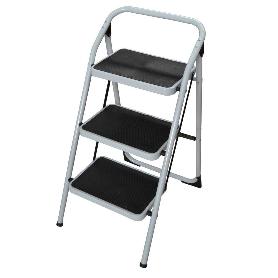 TABURETE 3 PELDAÑOS TUBO REDONDO BAJO