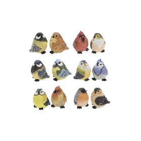 PAJARO RESINA PEQUEÑO 12X7X9 CM SURTIDO
