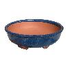 MACETA BONSAI REDONDA CERAMICA AZUL 20 CM