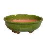 MACETA BONSAI REDONDA CERAMICA VERDE 20 CM