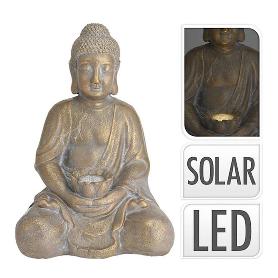 BUDA LUZ SOLAR 44 CM DORADO