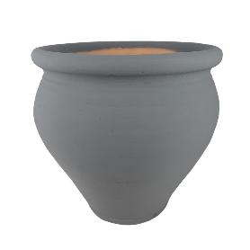 MACETA BARRO MEDIANA 32X32 CM GRIS