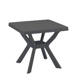 MESA RESINA NILO ANTRACITA 79X79 CM